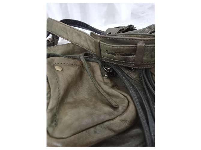 Borsa a mano Zadig & Voltaire Rock Pelle Verde Oliva - vista 14