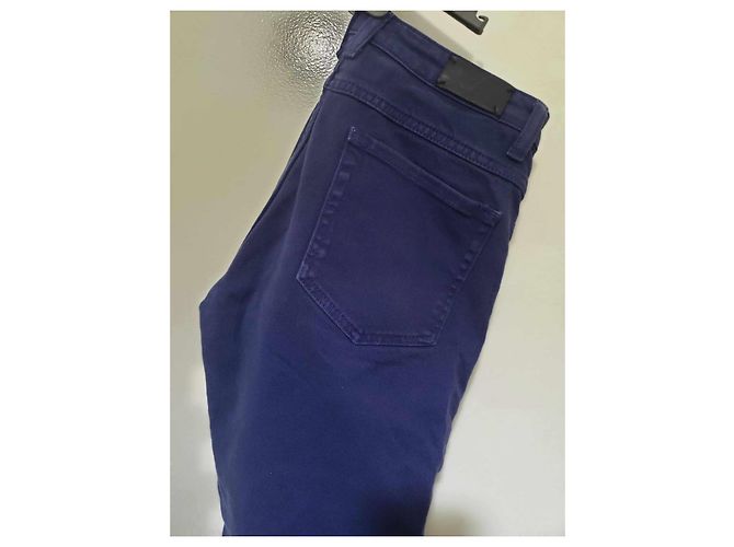 Pantalones Slim Sandro Azul Royal Algodón - vista 4