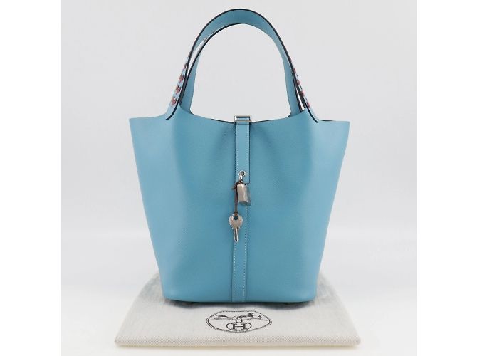 Hermès Hermes Picotin Lock MM Handtasche Hellblau - Ansicht 9