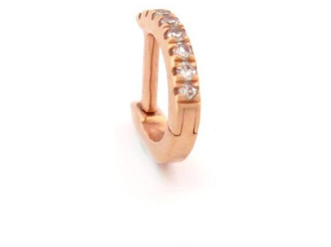 NOVE ORECCHINI VANRYCKE MINI CREOLE PIERCING UFFICIALE T XXS ORO 18K D'oro - vista 2