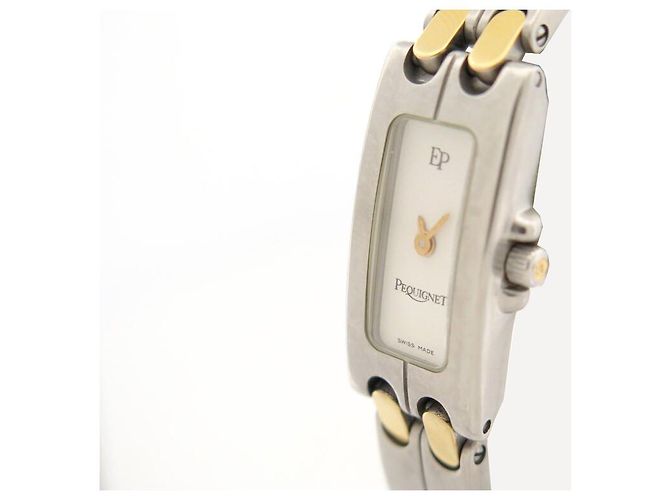RELÓGIO PEQUIGNET MOOREA BAGUETTE 3521318 27 MM QUARTZ OURO E AÇO - vista 3