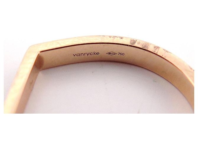 ANELLO VANRYCKE SIGNETTO BONNIE E CLYDE BB1R1-01-46 46 ORO 18K DIAMANTI D'oro - vista 6