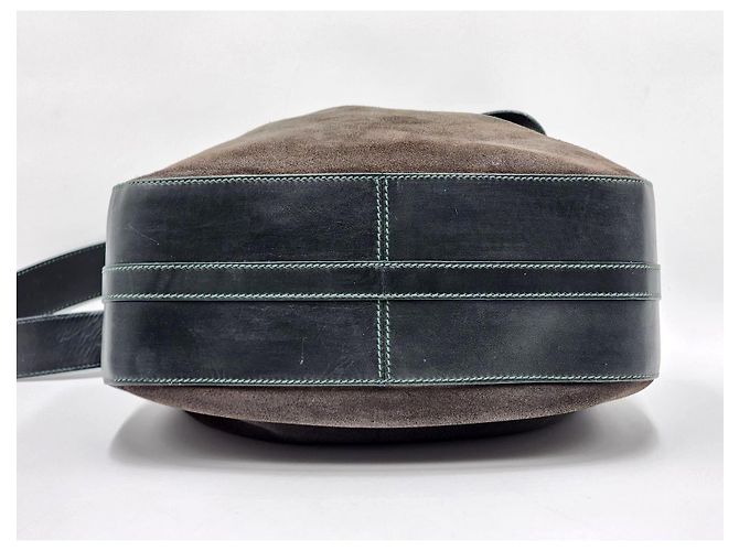 Gucci Vintage Pferdebit Zugbeutel Tasche Dunkelgrün - Ansicht 12