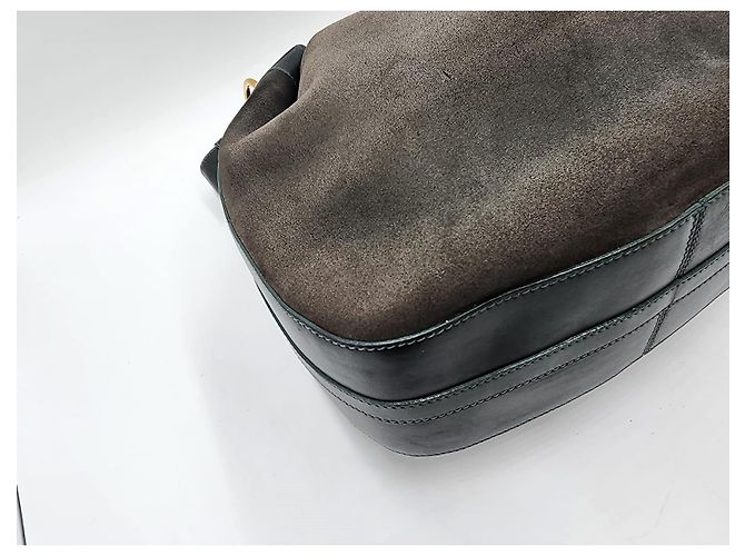 Gucci Vintage Pferdebit Zugbeutel Tasche Dunkelgrün - Ansicht 14