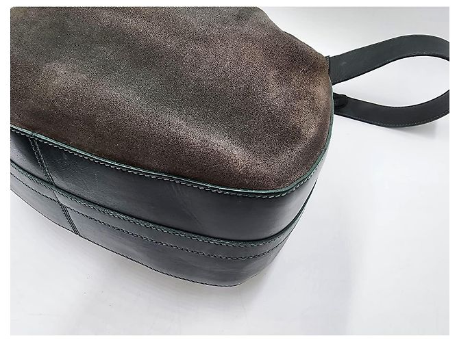 Gucci Vintage Pferdebit Zugbeutel Tasche Dunkelgrün - Ansicht 15