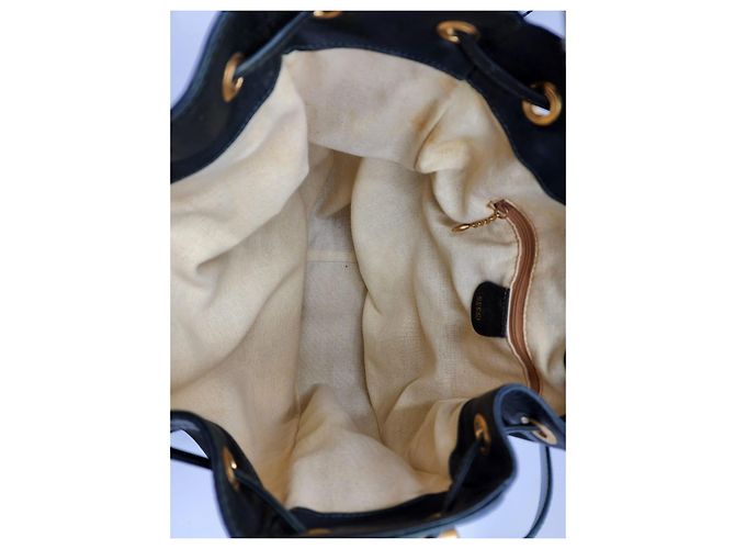 Gucci Vintage Pferdebit Zugbeutel Tasche Dunkelgrün - Ansicht 17