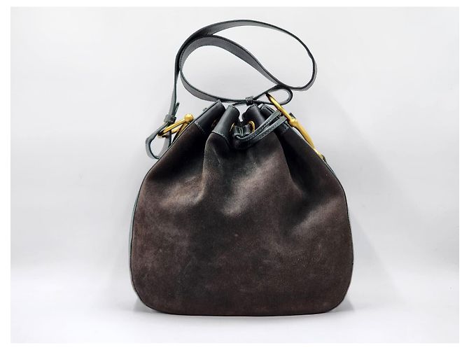 Gucci Vintage Pferdebit Zugbeutel Tasche Dunkelgrün - Ansicht 2