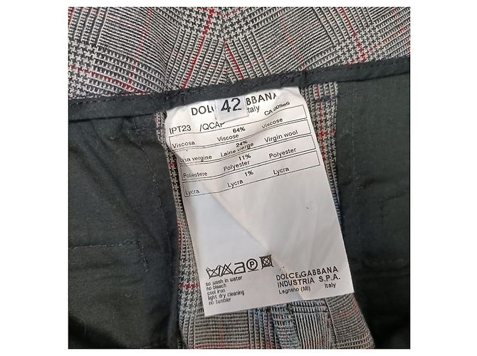 Pantalones clásicos para mujer Dolce & Gabbana Gris - vista 6