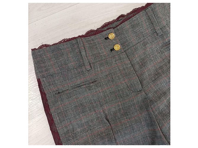 Pantalones clásicos para mujer Dolce & Gabbana Gris - vista 7