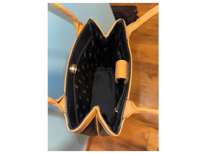 Borsa tote Yves Saint Laurent in pelle marrone nero beige - vista 2