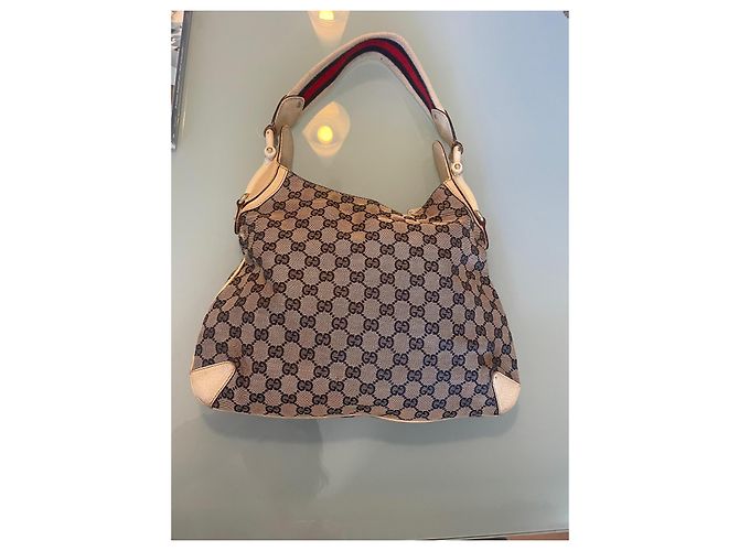 Gucci Borsa Charlotte in tessuto e pelle Bianco sporco - Ansicht 2