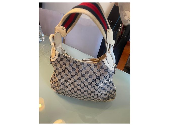 Gucci Borsa Charlotte in tessuto e pelle Bianco sporco - Ansicht 3