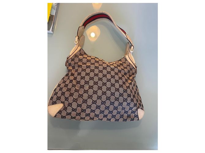 Gucci Borsa Charlotte in tessuto e pelle Bianco sporco - Ansicht 5