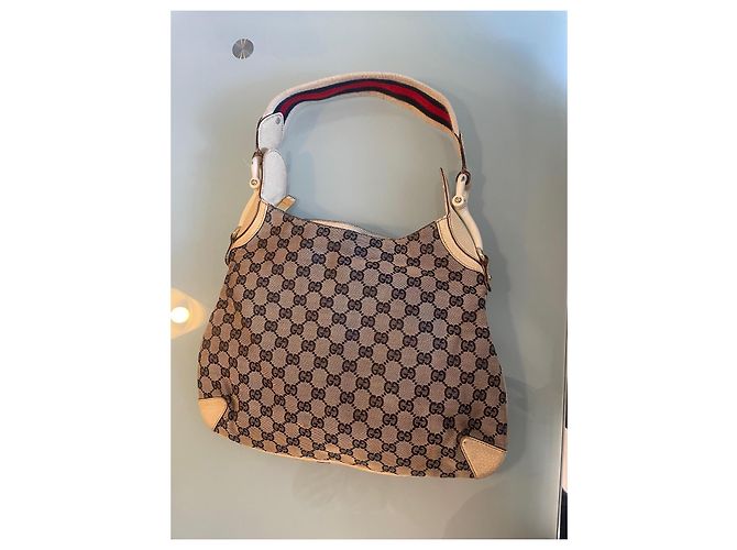 Gucci Borsa Charlotte in tessuto e pelle Bianco sporco - Ansicht 7
