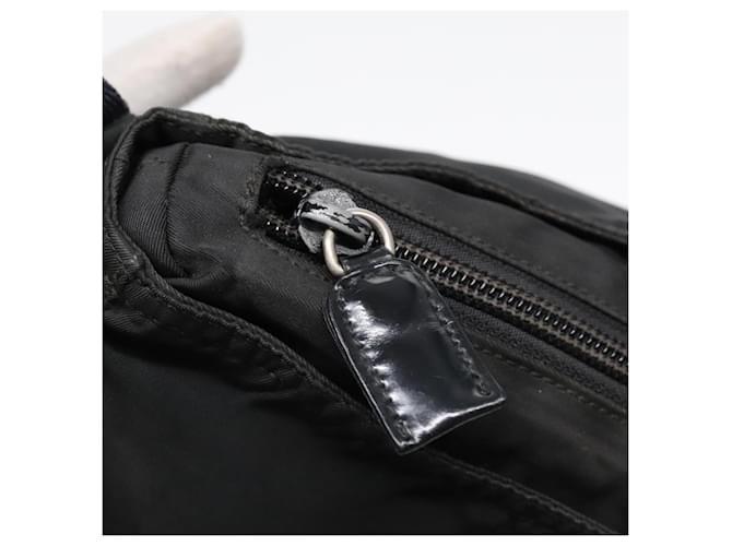 Borsa a spalla PRADA in nylon nero Auth bs18091 - vista 10