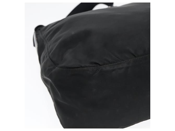Borsa a spalla PRADA in nylon nero Auth bs18091 - vista 14