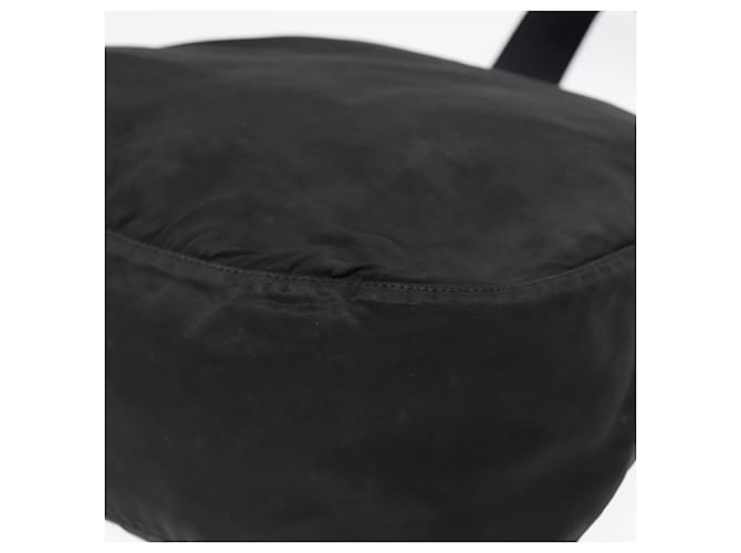 Borsa a spalla PRADA in nylon nero Auth bs18091 - vista 15