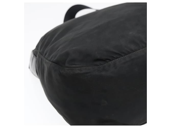 Borsa a spalla PRADA in nylon nero Auth bs18091 - vista 16