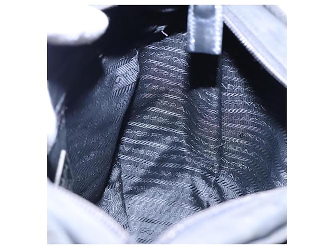 Borsa a spalla PRADA in nylon nero Auth bs18091 - vista 19
