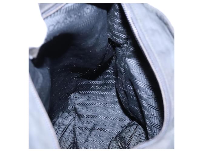 Borsa a spalla PRADA in nylon nero Auth bs18091 - vista 20