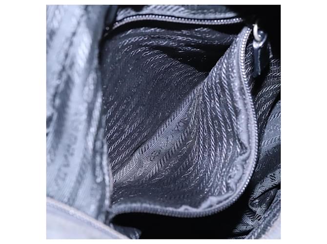 Borsa a spalla PRADA in nylon nero Auth bs18091 - vista 21