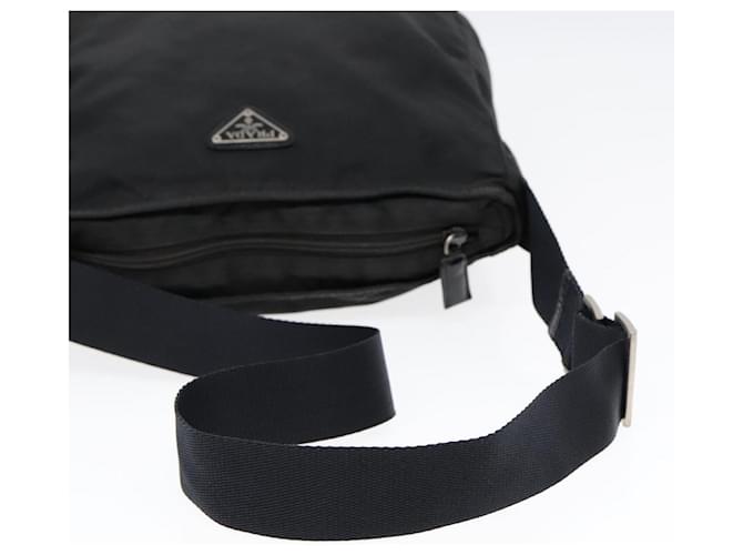 Borsa a spalla PRADA in nylon nero Auth bs18091 - vista 7