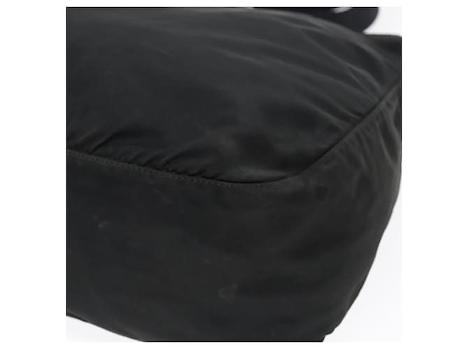 Borsa a spalla PRADA in nylon nero Auth bs18091 - vista 9
