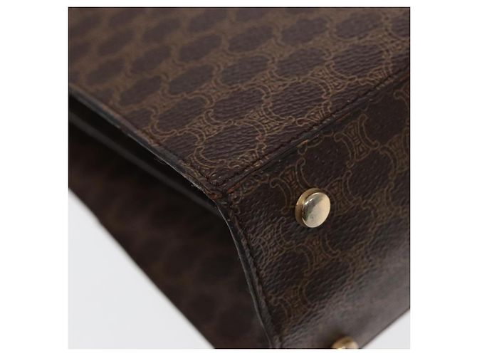 Céline Borsa a spalla in tela Macadam CELINE in pelle PVC marrone oro Auth ki4788 D'oro - vista 16
