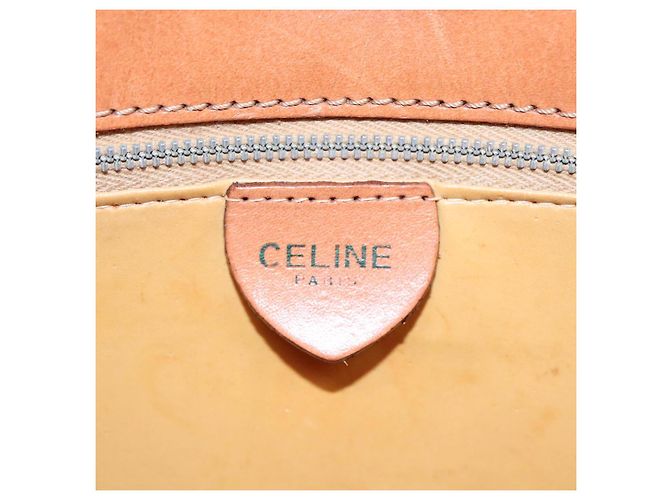 Céline Borsa a spalla in tela Macadam CELINE in pelle PVC marrone oro Auth ki4788 D'oro - vista 18