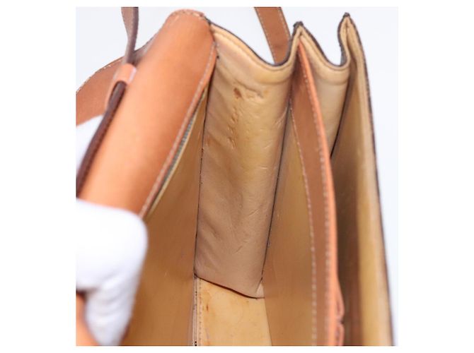 Céline Borsa a spalla in tela Macadam CELINE in pelle PVC marrone oro Auth ki4788 D'oro - vista 19