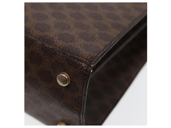 Céline Borsa a spalla in tela Macadam CELINE in pelle PVC marrone oro Auth ki4788 D'oro - vista 9