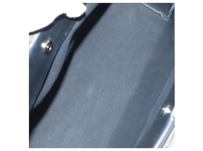 Hermès HERMES Herbag Cabas GM Tote Tasche Canvas Leder Schwarz Silber Auth ep5581 - Ansicht 11