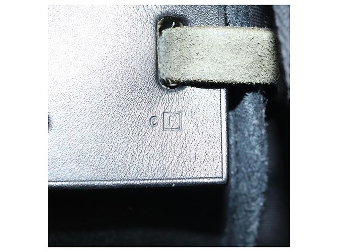 Hermès HERMES Herbag Cabas GM Tote Tasche Canvas Leder Schwarz Silber Auth ep5581 - Ansicht 12