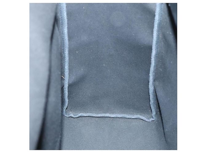 Hermès HERMES Herbag Cabas GM Tote Tasche Canvas Leder Schwarz Silber Auth ep5581 - Ansicht 19