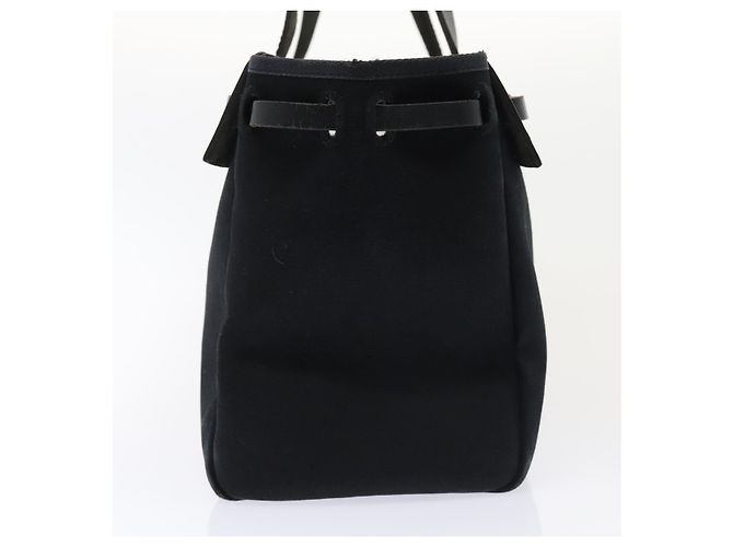 Hermès HERMES Herbag Cabas GM Tote Tasche Canvas Leder Schwarz Silber Auth ep5581 - Ansicht 23