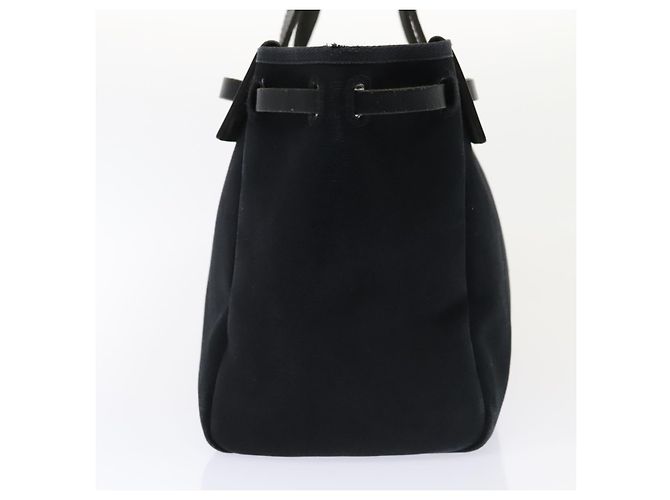 Hermès HERMES Herbag Cabas GM Tote Tasche Canvas Leder Schwarz Silber Auth ep5581 - Ansicht 24