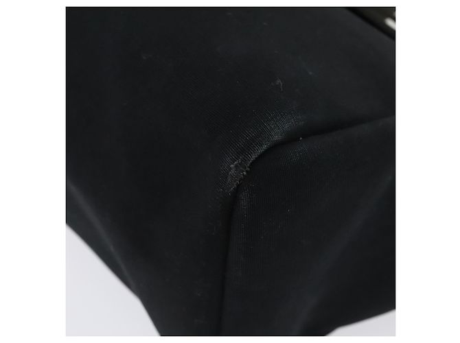 Hermès HERMES Herbag Cabas GM Tote Tasche Canvas Leder Schwarz Silber Auth ep5581 - Ansicht 26