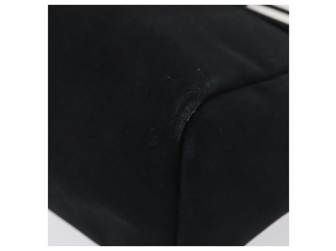 Hermès HERMES Herbag Cabas GM Tote Tasche Canvas Leder Schwarz Silber Auth ep5581 - Ansicht 28