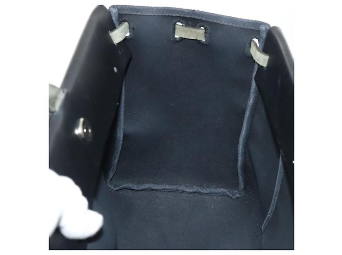 Hermès HERMES Herbag Cabas GM Tote Tasche Canvas Leder Schwarz Silber Auth ep5581 - Ansicht 32