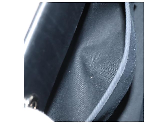 Hermès HERMES Herbag Cabas GM Tote Tasche Canvas Leder Schwarz Silber Auth ep5581 - Ansicht 34