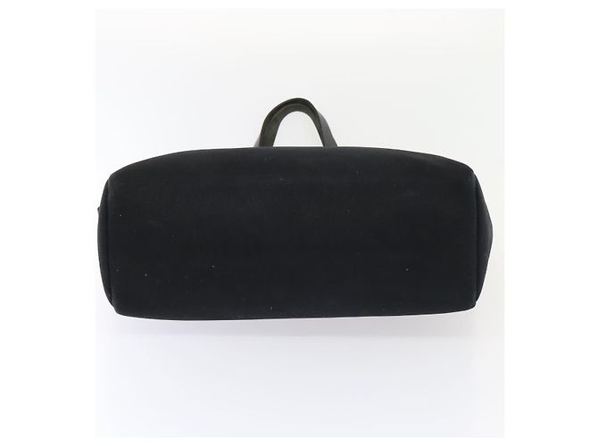 Hermès HERMES Herbag Cabas GM Tote Tasche Canvas Leder Schwarz Silber Auth ep5581 - Ansicht 5