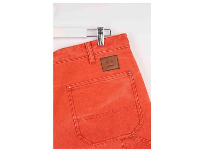 Acne Cotton Bermuda shorts Orange - view 4