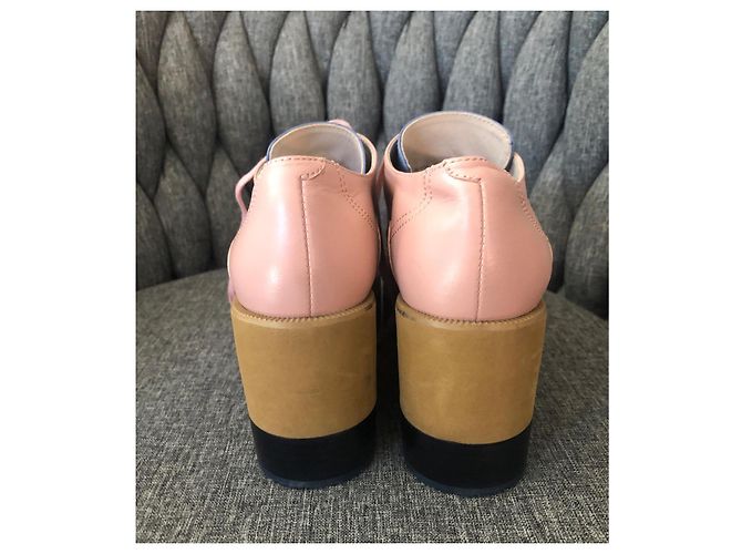 Mule con zeppa in pelle Jil Sander rosa - vista 5