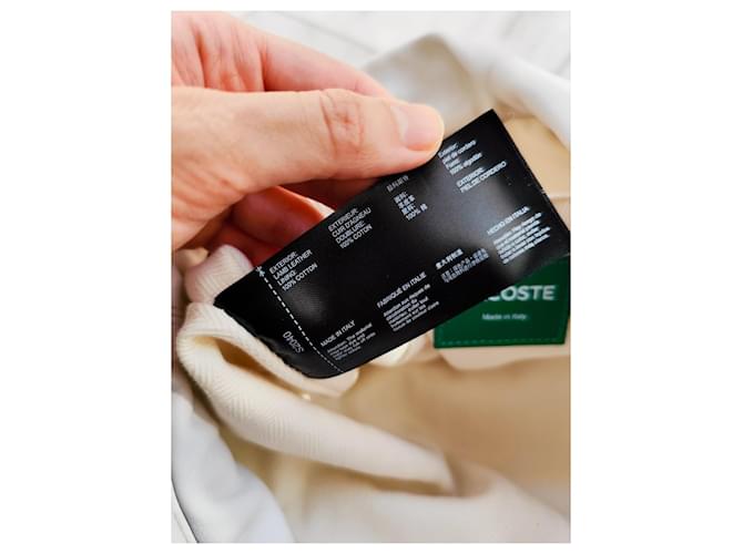 Bolsa Bucket Lacoste Blanc Emeraude Verde Creme - vista 10