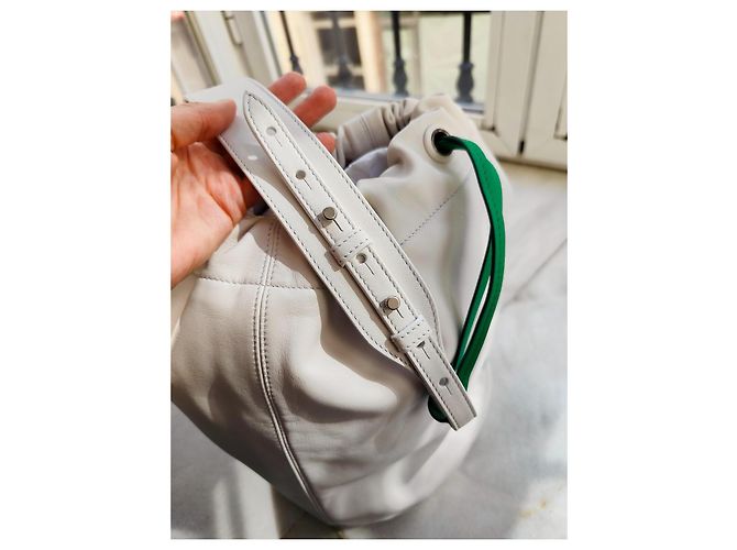 Bolsa Bucket Lacoste Blanc Emeraude Verde Creme - vista 11