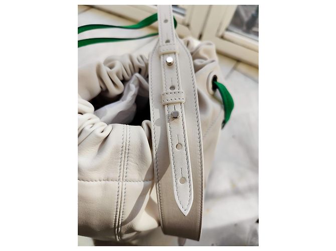 Bolsa Bucket Lacoste Blanc Emeraude Verde Creme - vista 12