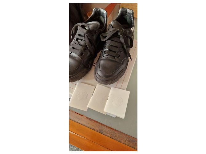 Sandali Alexander McQueen in pelle nera 39 Nero - vista 5