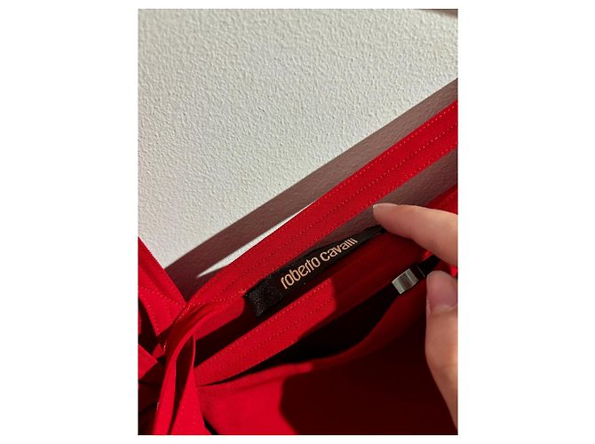 ROBERTO CAVALLI Kleider T.International S Polyester Rot - Ansicht 5