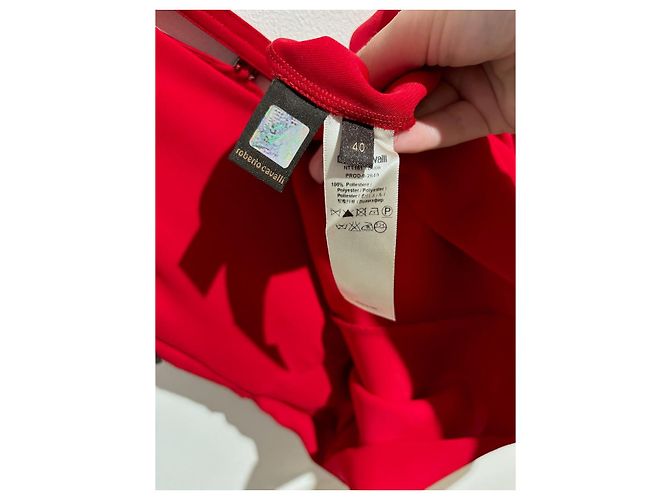 ROBERTO CAVALLI Kleider T.International S Polyester Rot - Ansicht 9