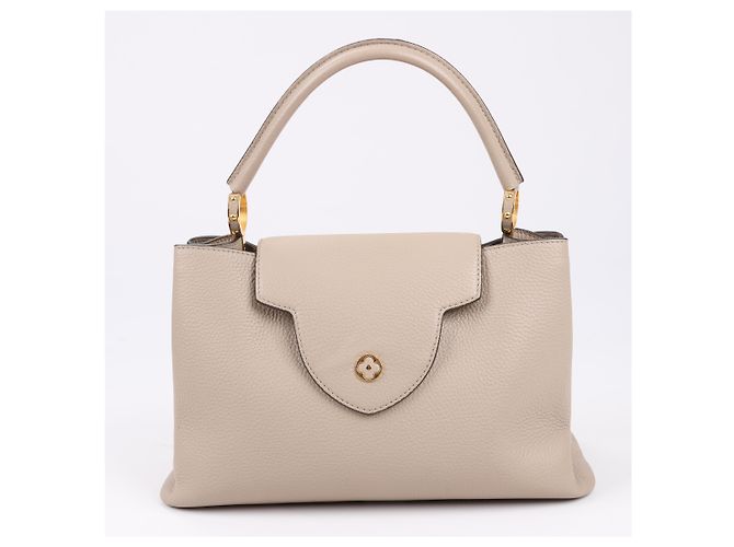 Borsa Louis Vuitton Parnassea Capucines MM in beige M94428 - vista 21